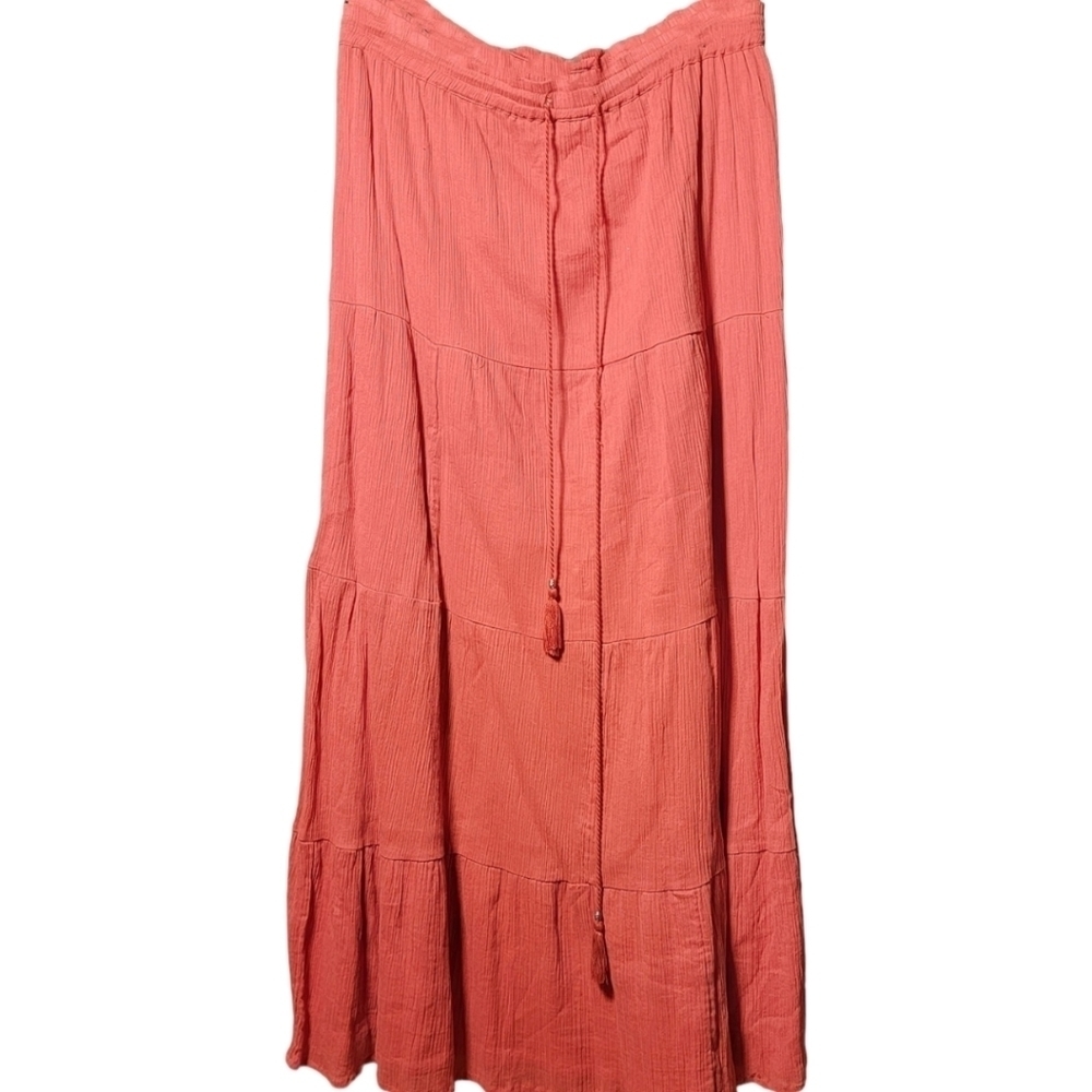 𝅺TEXTURED Smock Tiered Maxi Skirt Size 2XXL